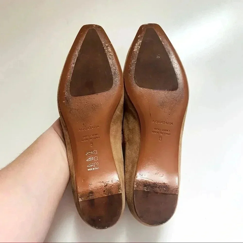 Aquatalia Marcella Weatherproof Suede Demi Wedge